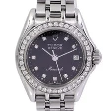 Tudor — Tudor Monarch Quartz 15810 Stainless Steel Black — Watch — resale