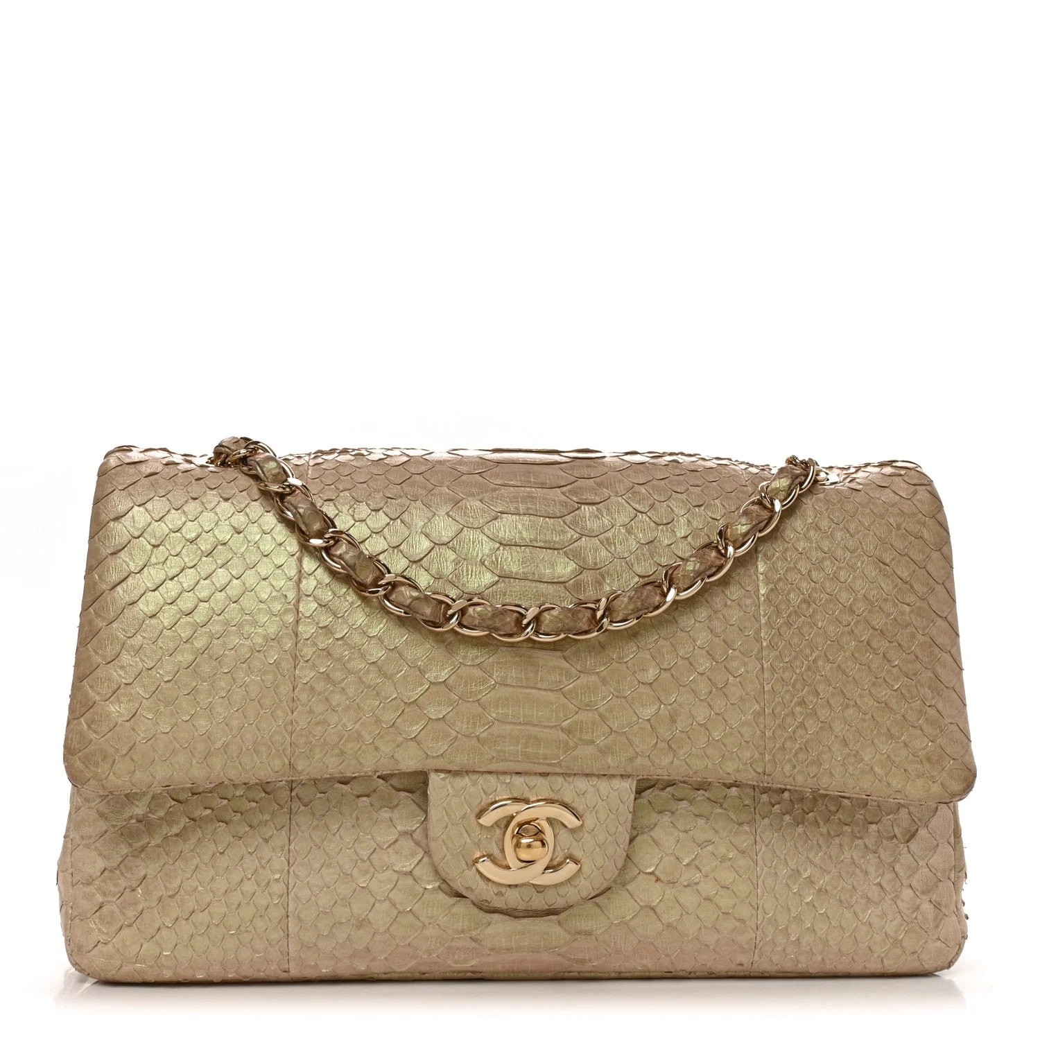 Chanel — Metallic Medium Double Flap Light — Handbag — resale