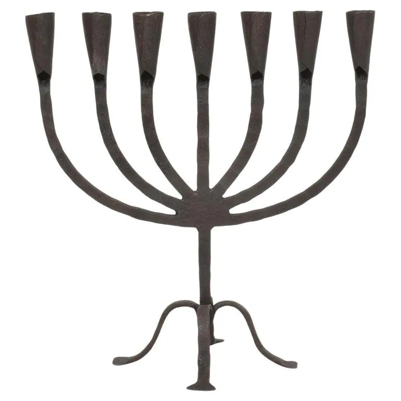 18th-19th Century Hand Forged Iron Candleholder — decorative_object — resale