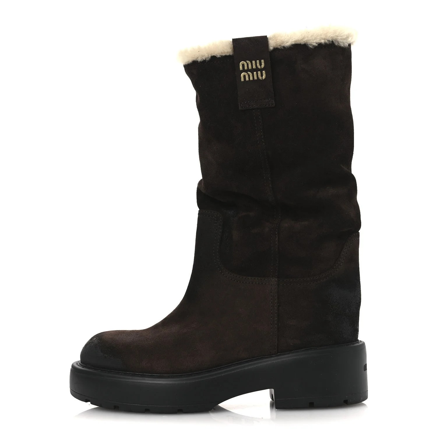 Miu Miu — Effect Mid Calf 38 Morro — Designer Shoe — resale