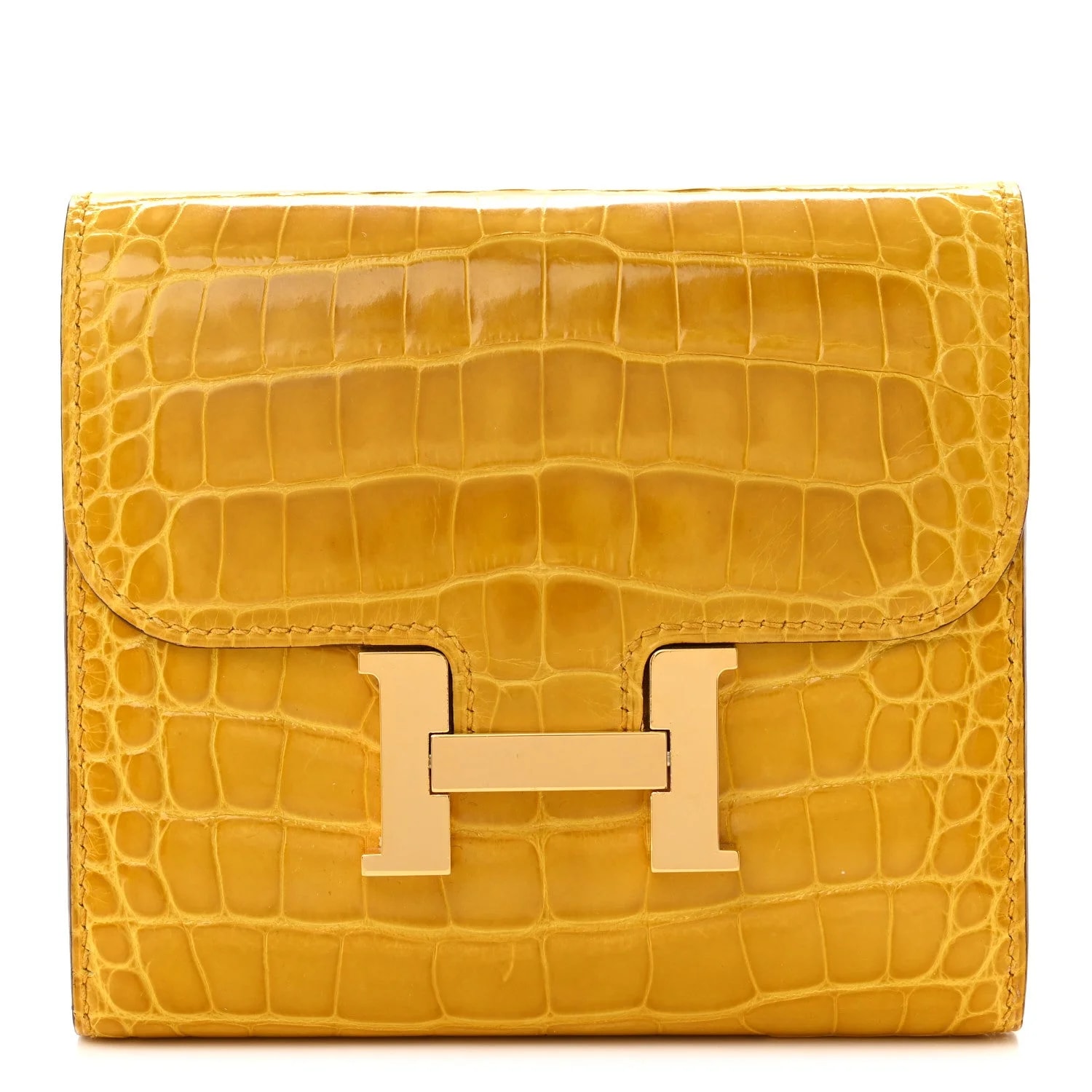 Hermès — Shiny Constance Short Wallet Ambre — Accessory — resale