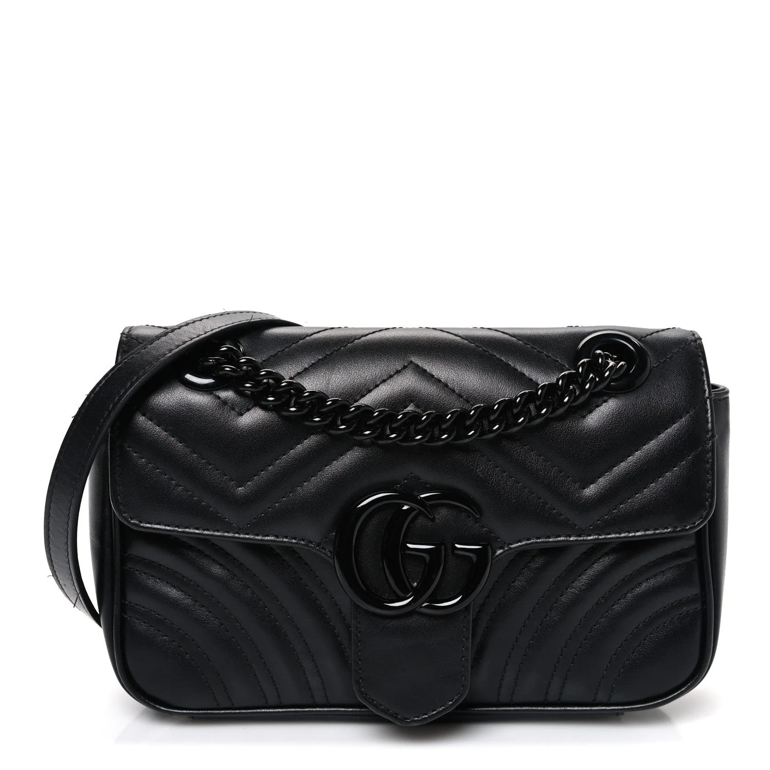 Gucci — Matelasse Monochrome Mini GG Marmont — Handbag — resale