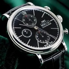 IWC — IWC Portofino Chronograph 42mm Black Dial Alligator Full SET IW391008 — Watch — resale