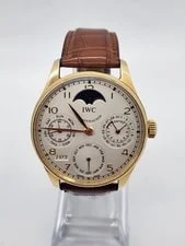 IWC — IWC 18K Rose Gold 42.5 Mm Portuguese Perpetual Calendar IW5022-13 — Watch — resale