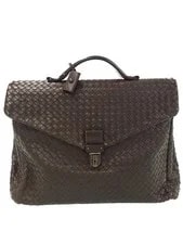 Bottega Veneta — Bottega Veneta Intreccio Briefcase Business Dark 122139 #T1128 — Handbag — resale