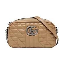 Gucci — Gucci GG Marmont Logo Vertical Striped Quilted Chain - Excellent #GA2CKD — Handbag — resale
