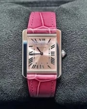 Cartier — Cartier Tank Solo 3170 W5200000 24mm Pink Dial, Pink Strap With Box & Papers — Watch — resale