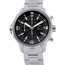 IWC — IWC Aquatimer Chronograph 44mm Stainless Steel Black Dial — Watch — resale