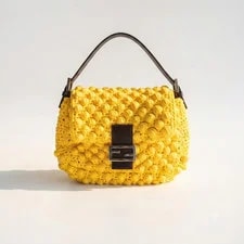 Fendi — Fendi Baguette Bright Bobble Crochet Auth — Handbag — resale