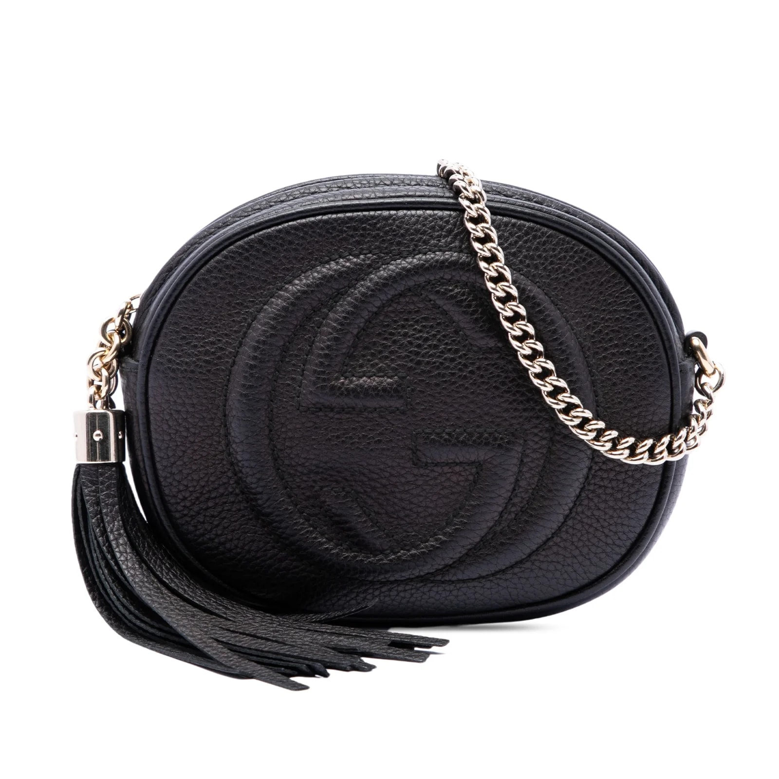 Gucci — Mini Pebbled Soho Chain Crossbody — Handbag — resale