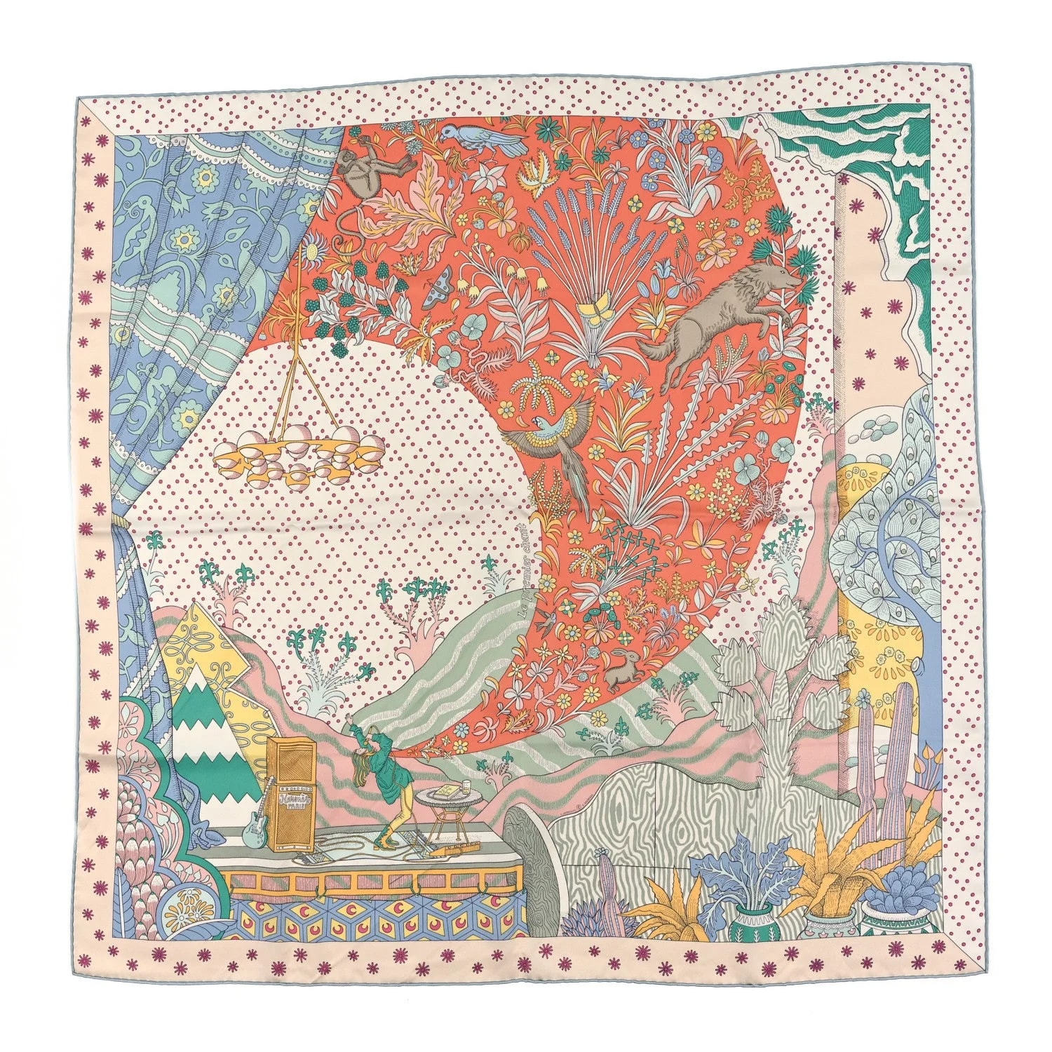 Hermès — le Premier Chant Scarf 90 Abricot Ciel — Accessory — resale