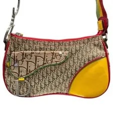 Dior — Christian Dior Rasta Color Trotter Saddle Auth — Handbag — resale