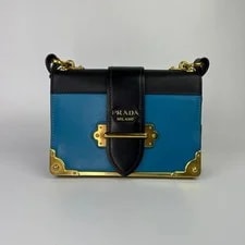 Prada — Prada Cahier Smooth Calf & — Handbag — resale