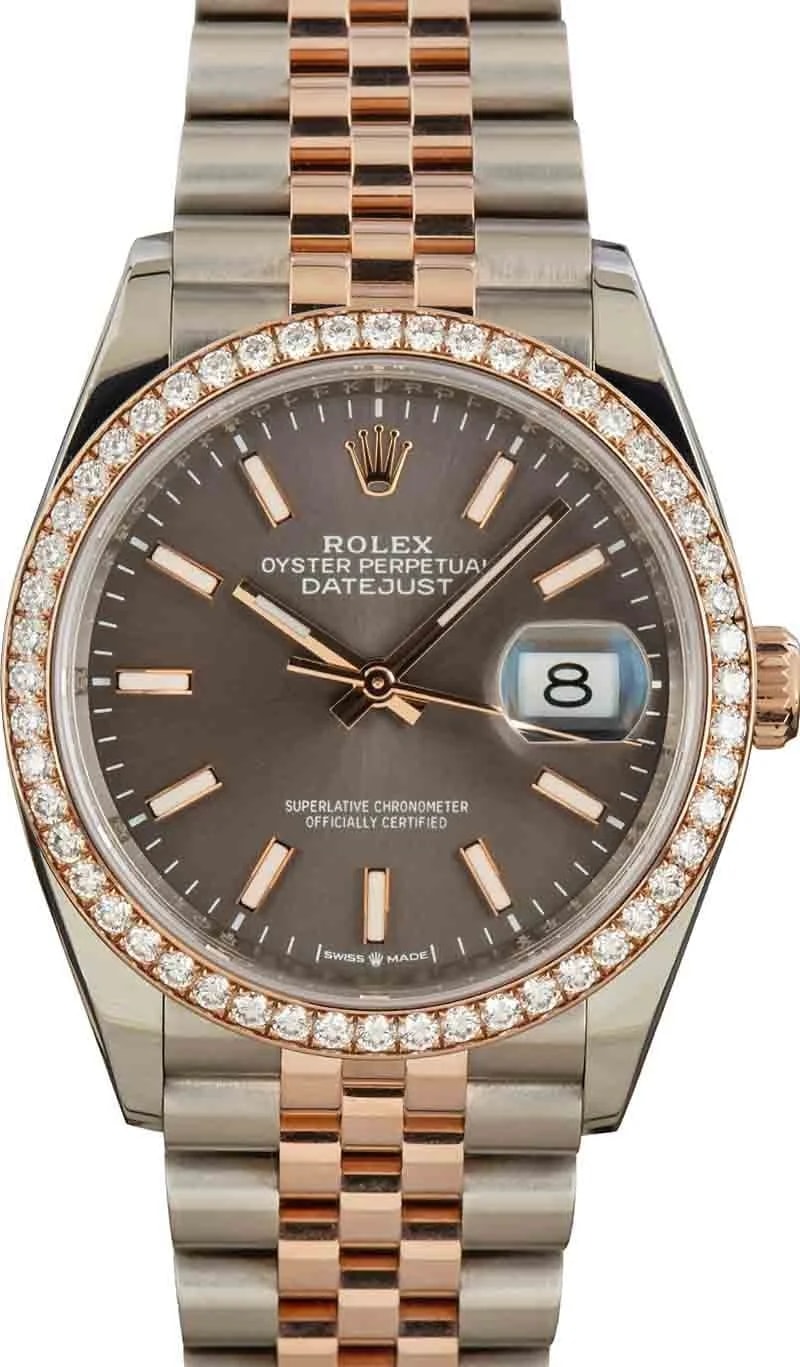 Rolex — Rolex Datejust 36 Ref 126281 Slate Dial Diamond Bezel — Watch — resale