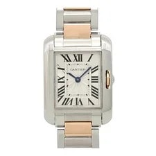 Cartier — Cartier Tank Anglaise SM W5310036 Pink Gold Stainless Steel 23mm #TSW1357 — Watch — resale