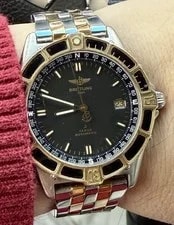 Breitling J Class 18K Gold Bezel W/upgraded Band W/18K Gold Links