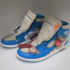 Off-White — 9.5US Off-White Aj1 /Darkpowderblue — Sneaker — resale