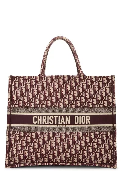 Dior — Embroidered Trotter Book Tote Large — Handbag — resale