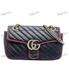Gucci — Gucci Medium GG Marmont Matelasse Diagonal Torchon — Handbag — resale
