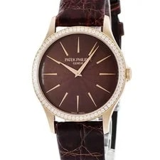 Patek Philippe — Patek Philippe Calatrava 4897R-001 K18RG Solid Gold Original Factory Diamo — Watch — resale