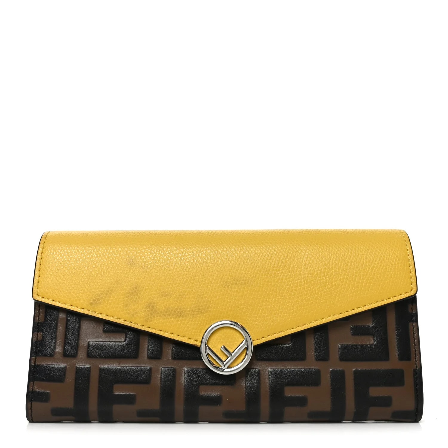 Fendi — Vitello Cruise F Is Fendi 1974 Embossed Continental Envelope Wallet on Chain Maya — Handbag — resale