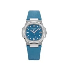Patek Philippe — Patek Philippe Nautilus 7010G-013 '' White Gold Blue Dial Diamond Bezel — Watch — resale