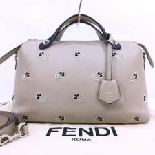 Fendi — Fendi By the Way 2Way Greige Floral Embroidered 8BL124 — Handbag — resale