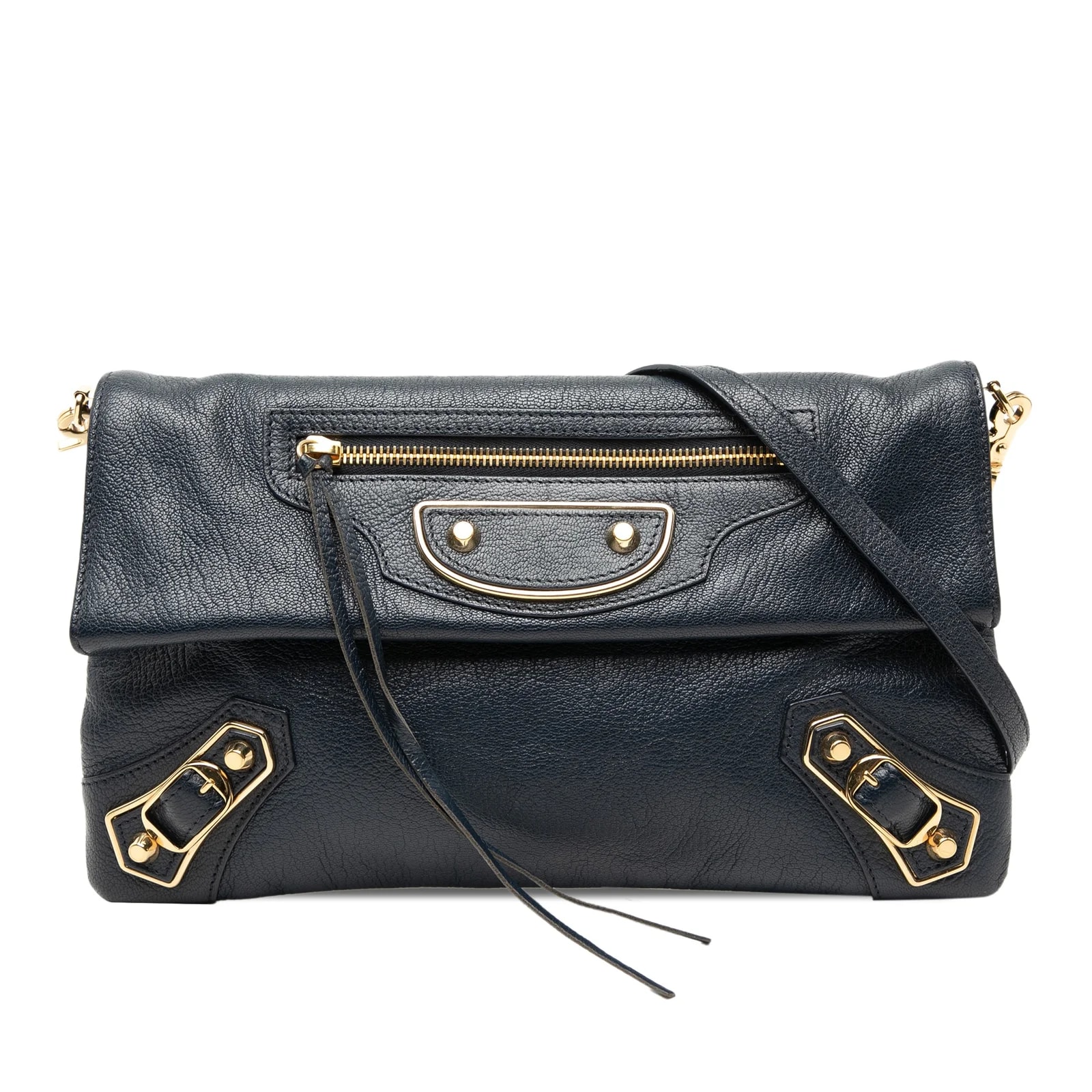 Balenciaga — Motocross Classic Metallic Edge Envelope With Strap — Handbag — resale