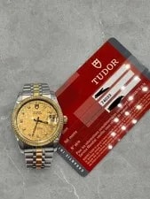 Tudor — Tudor Prince Date Gold and Steel 34MM Diamond Dial With Card Ref. 74033 — Watch — resale