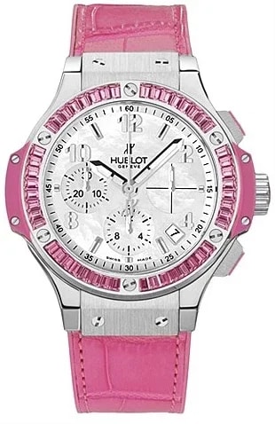 Worldofluxuryus — Hublot Big Bang Tutti Frutti Chronograph Stainless Steel & Pink Sapphirers Lady's — Watch — resale