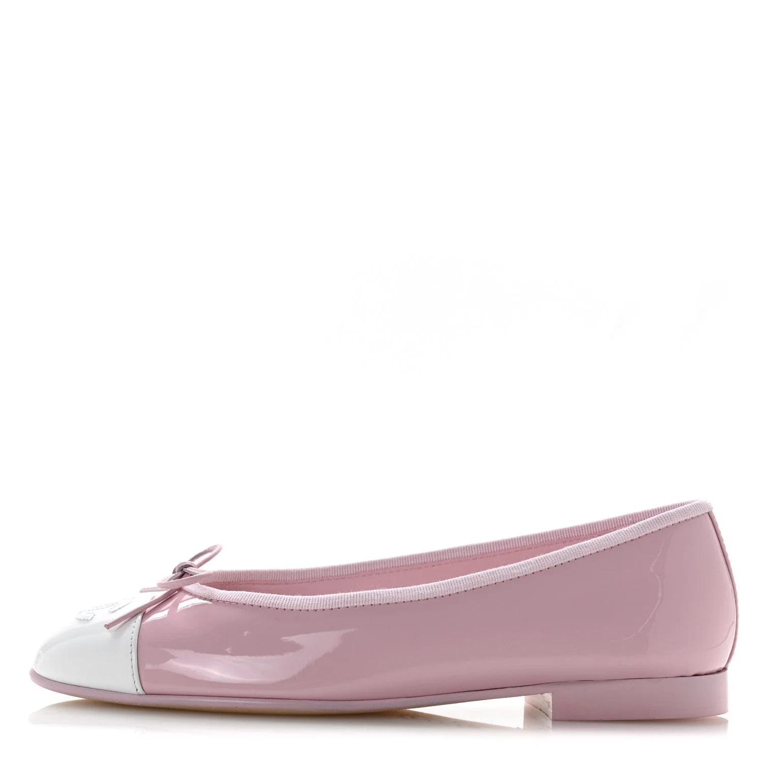 Chanel — Cap Toe CC Ballerina 36.5 Light Dark — Designer Shoe — resale