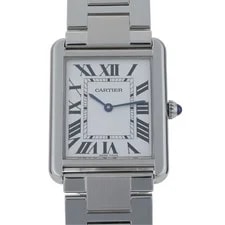 Cartier — Cartier Tank Solo Large 3169 White Roman Dial 27mm Steel Quartz + Box — Watch — resale