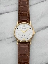 Rolex — 2006 Rolex Cellini 5112 18K Yellow Gold White Roman Dial Manual 32mm — Watch — resale