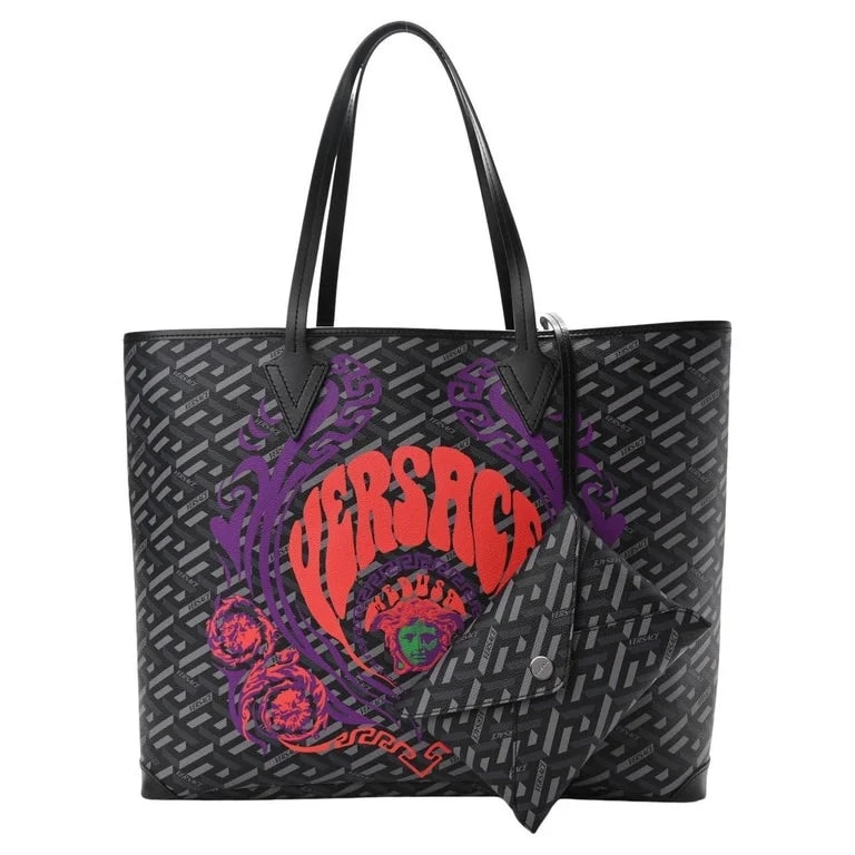 Versace — Versace la Greca Large With Medusa Print — Handbag — resale