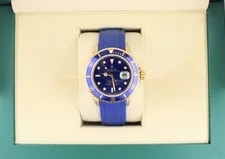 Rolex — 1990 Rolex Submariner Date Bluesy 16618 Blue Dial 18kt YG Oyster No Papers 40mm — Watch — resale