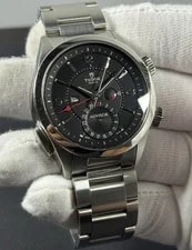 Tudor — Tudor Advisor 79620TN 42mm Automatic Alarm Date Steel Bracelet Box Papers — Watch — resale