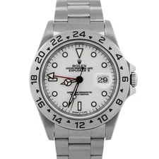 Rolex — Papers Rolex Explorer II White Stainless Steel 40mm 16570 Oyster GMT BOX — Watch — resale