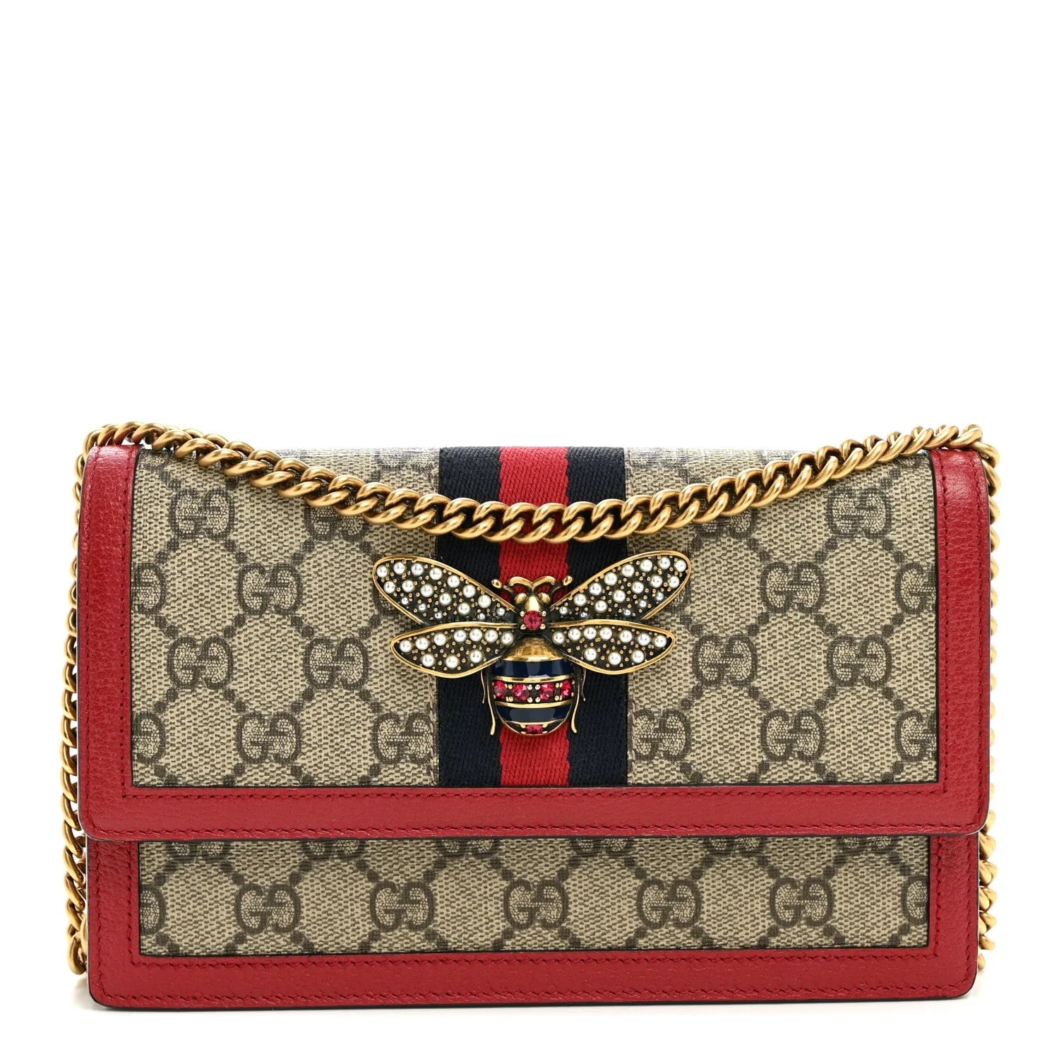 Gucci — Web Queen Margaret Chain Wallet — Handbag — resale