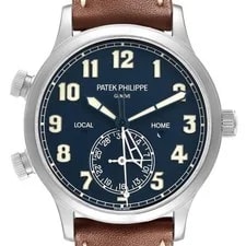 Patek Philippe — Patek Philippe Calatrava White Gold Pilot Travel Time 5524G 5524 Box Papers — Watch — resale