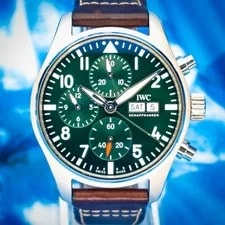 IWC — 2021 IWC Pilot's Chronograph Auto 41 IW388103 Green Dial Full Set +++ — Watch — resale
