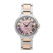 Cartier — Cartier Ballon Bleu Steel Rose Gold Auto 36mm Pink MOP Bracelet W6920033 — Watch — resale