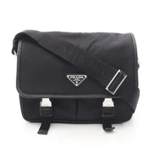 Prada — Prada Enameled Triangle Logo Buckle — Handbag — resale