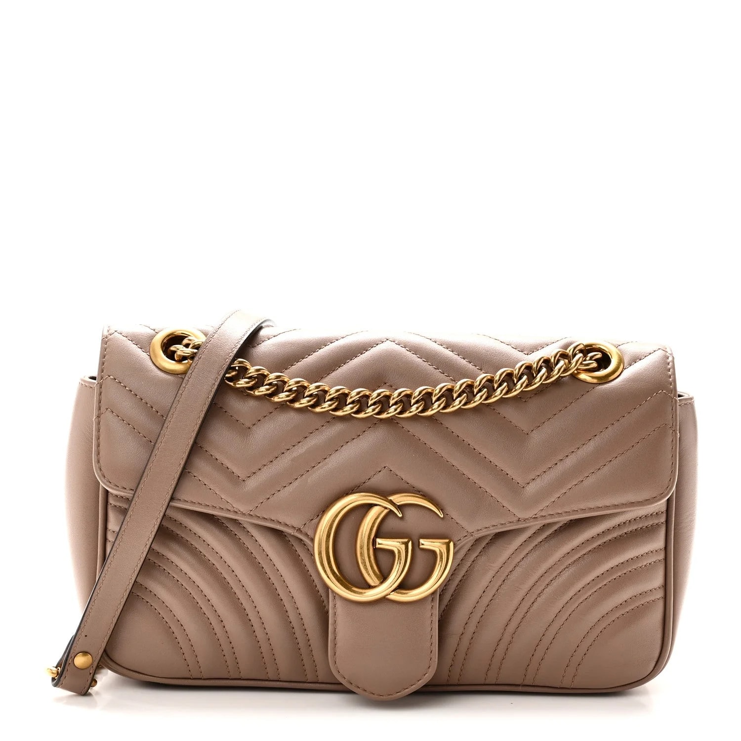 Gucci — Matelasse Small GG Marmont Porcelain — Handbag — resale