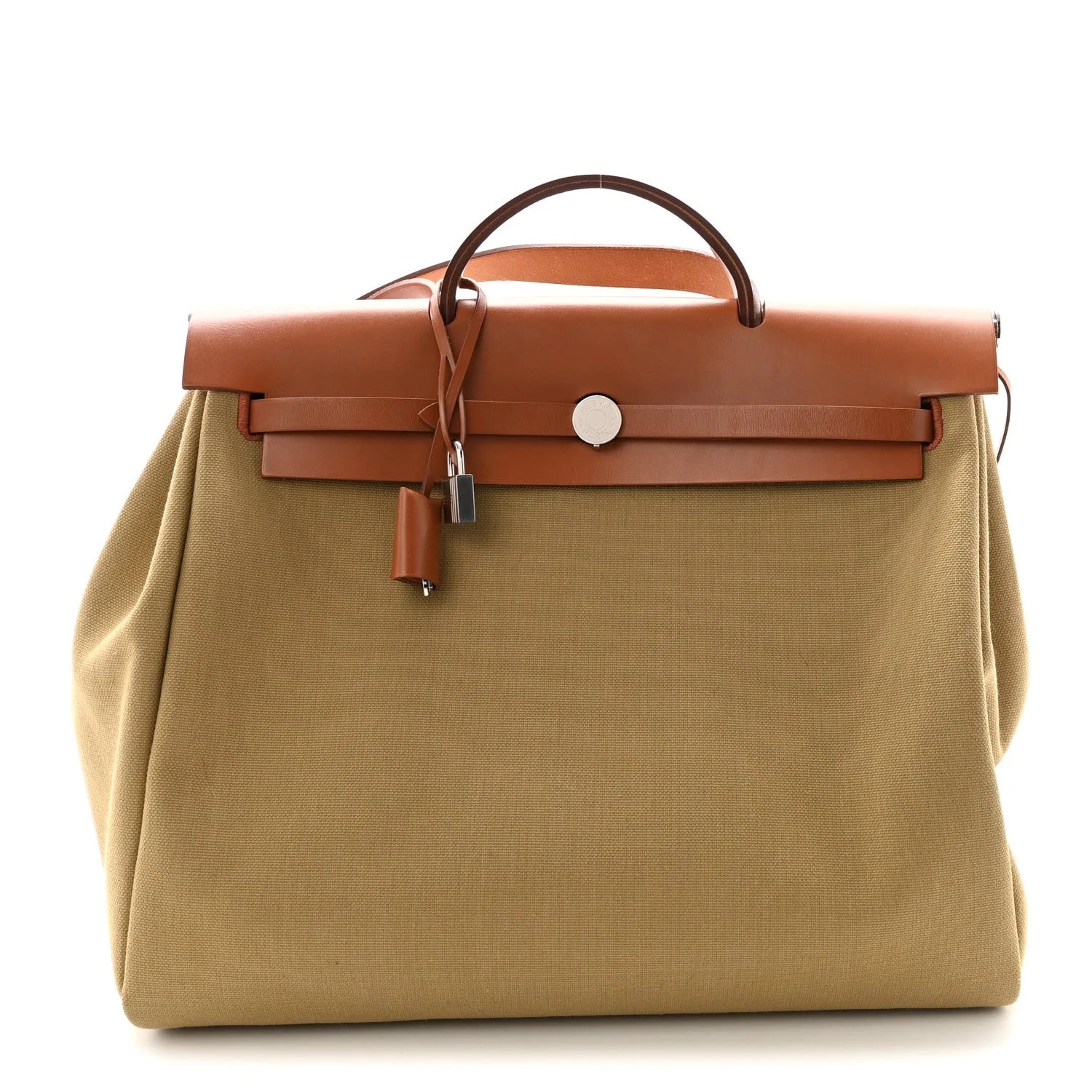 Hermès — Military Herbag Zip Retourne 39 Poussiere Fauve — Handbag — resale