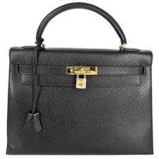 Hermès — Hermes Kelly 32 Topstitched Circle U Stamp — Handbag — resale
