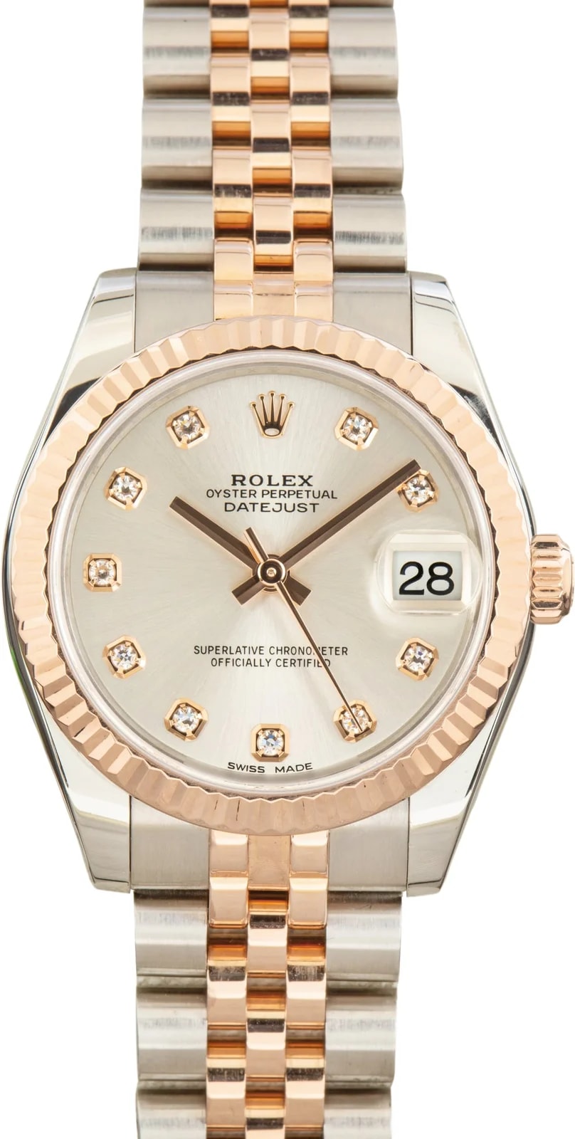 Rolex — Lady Rolex Datejust 31 Ref 178271 Silver Diamond Dial — Watch — resale