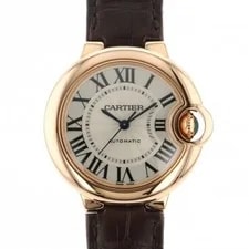 Cartier — Cartier Ballon Bleu W6920097 Pink Gold Leather 33.0mm Silver Dial #YKW410 — Watch — resale