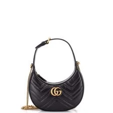 Gucci — Gucci GG Marmont Half Moon Hobo Matelasse Mini — Handbag — resale