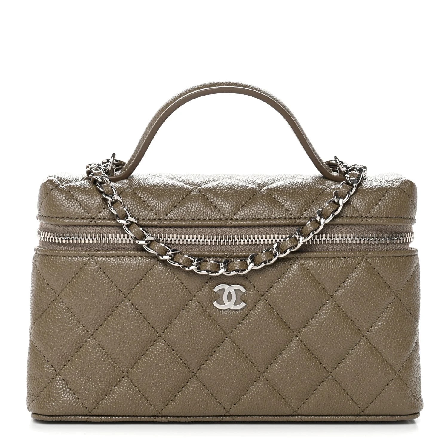 Chanel — Top Handle Slim Vanity With Chain Dark — Handbag — resale
