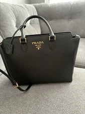 Prada — Prada Satchel Top Handle Zip Closure Detachable Strap — Handbag — resale